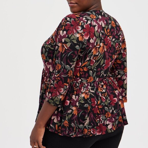 Knit Baby Doll Jacket floral pattern - Picture 3 of 11